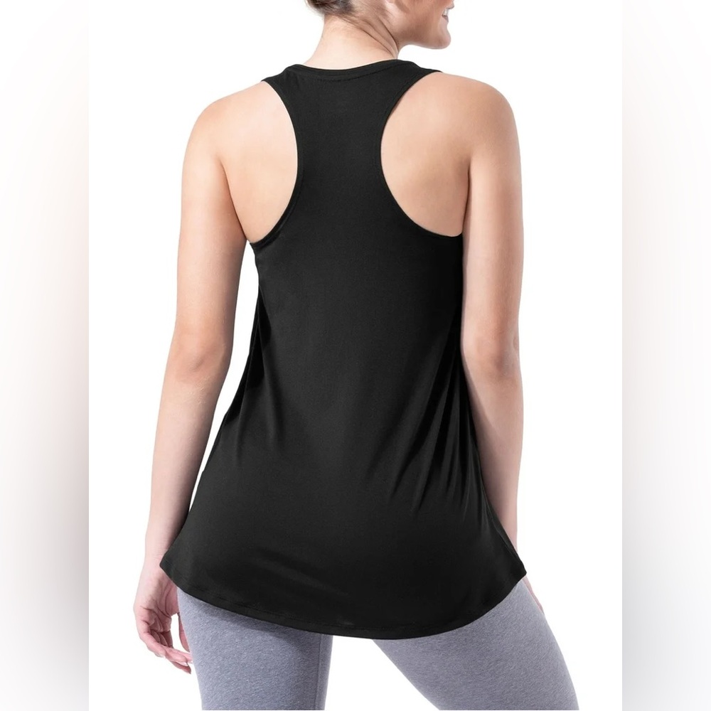 Women's Core Active Racerback Tank. Color: Black - Picture 4 of 6